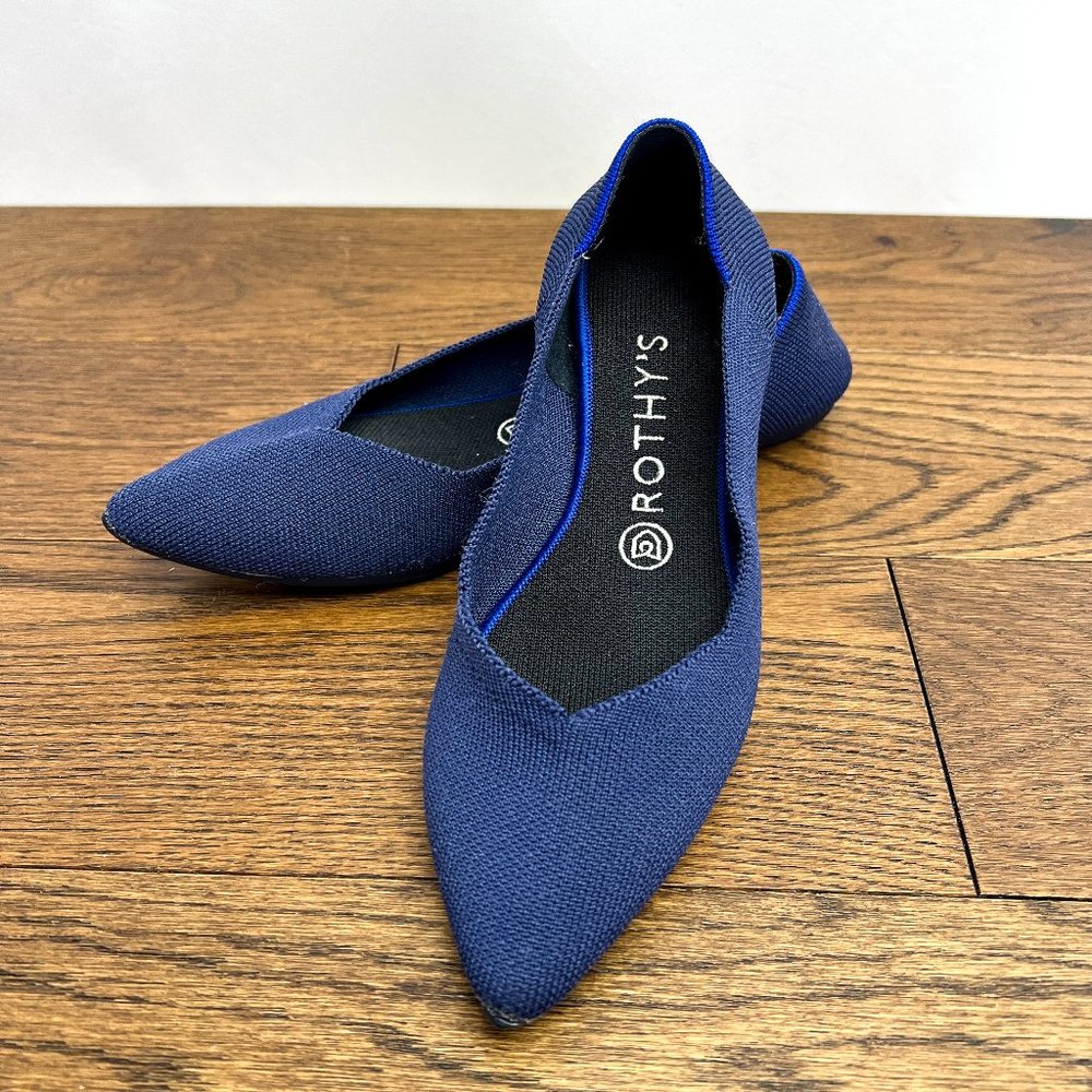 Rothy's The Point Maritime Navy Blue Flats